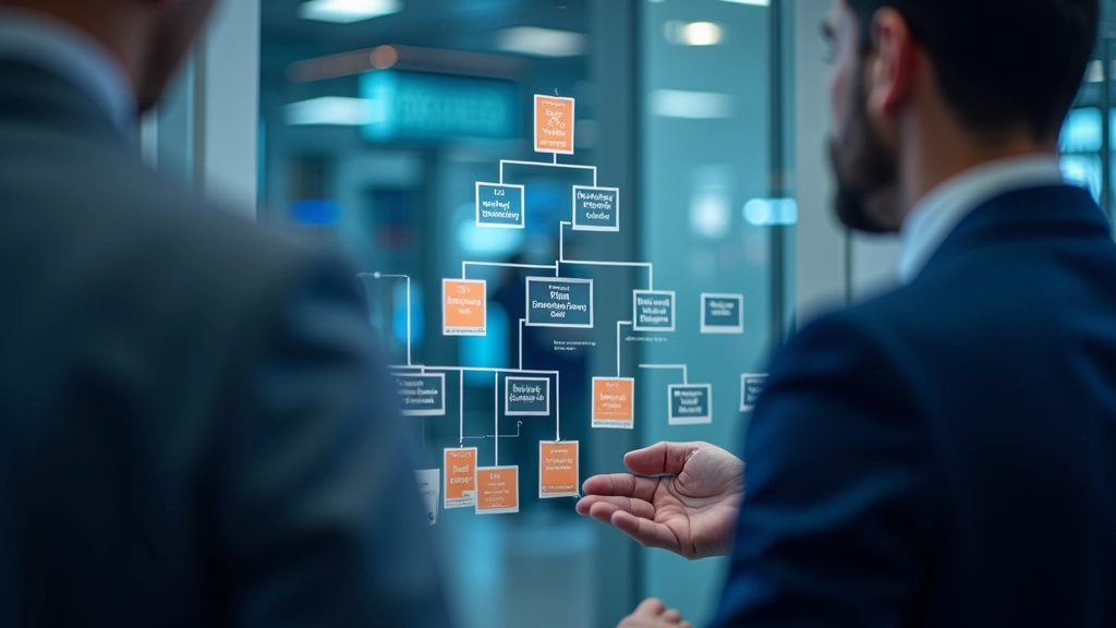 Decision tree diagram showing market data split into buy and sell decisions