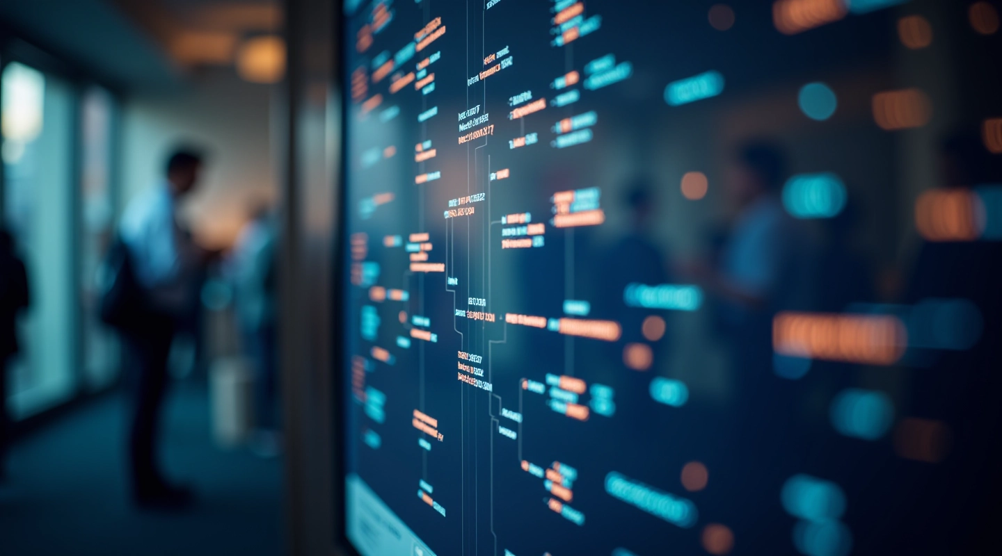 Decision tree visualization showing data splits for market analysis decisions