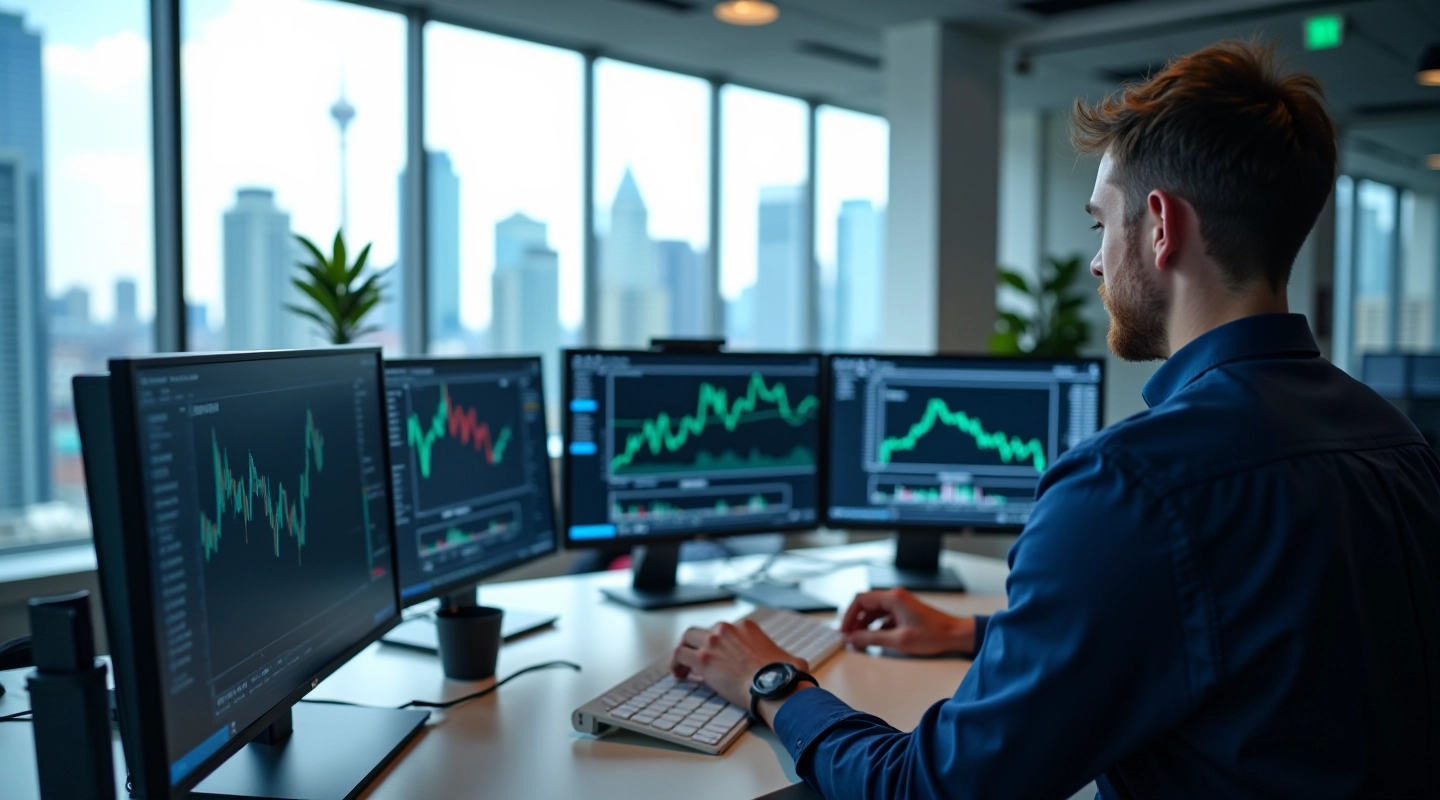 Our team workspace dedicated to market analysis and algorithm development